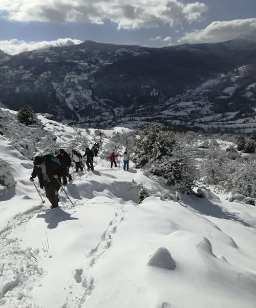 Escursioni su neve con le ciaspole Pollino